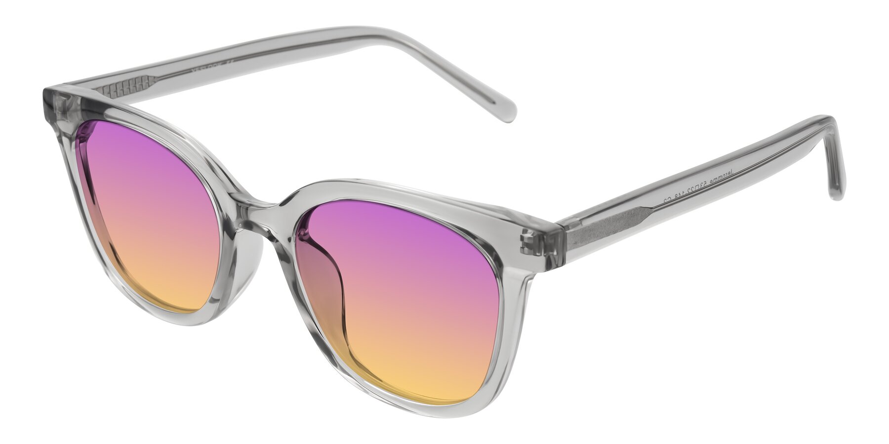 Angle of Jeromme in Transparent Gray with Purple / Yellow Gradient Lenses