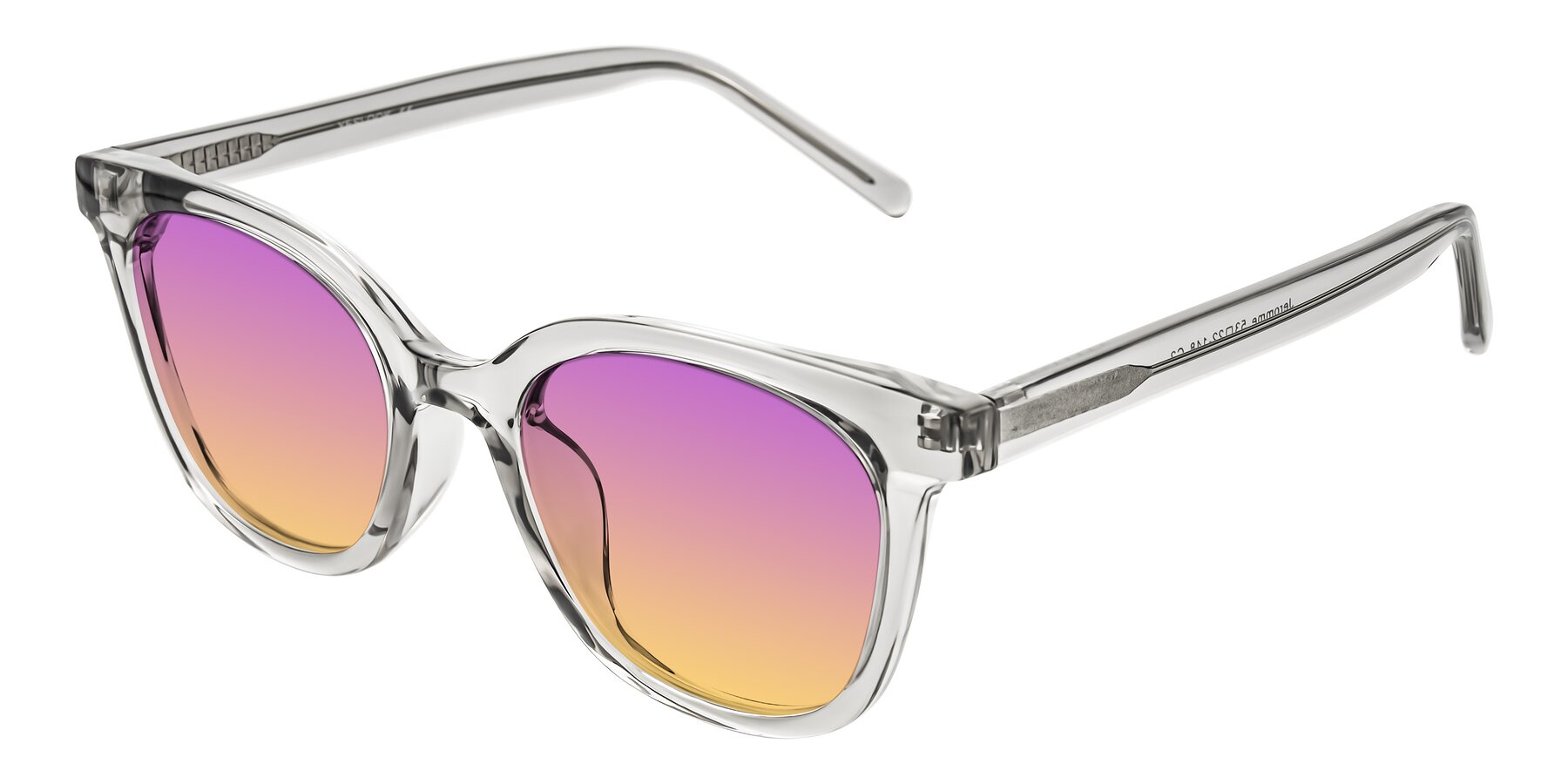 Angle of Jeromme in Transparent Gray with Purple / Yellow Gradient Lenses