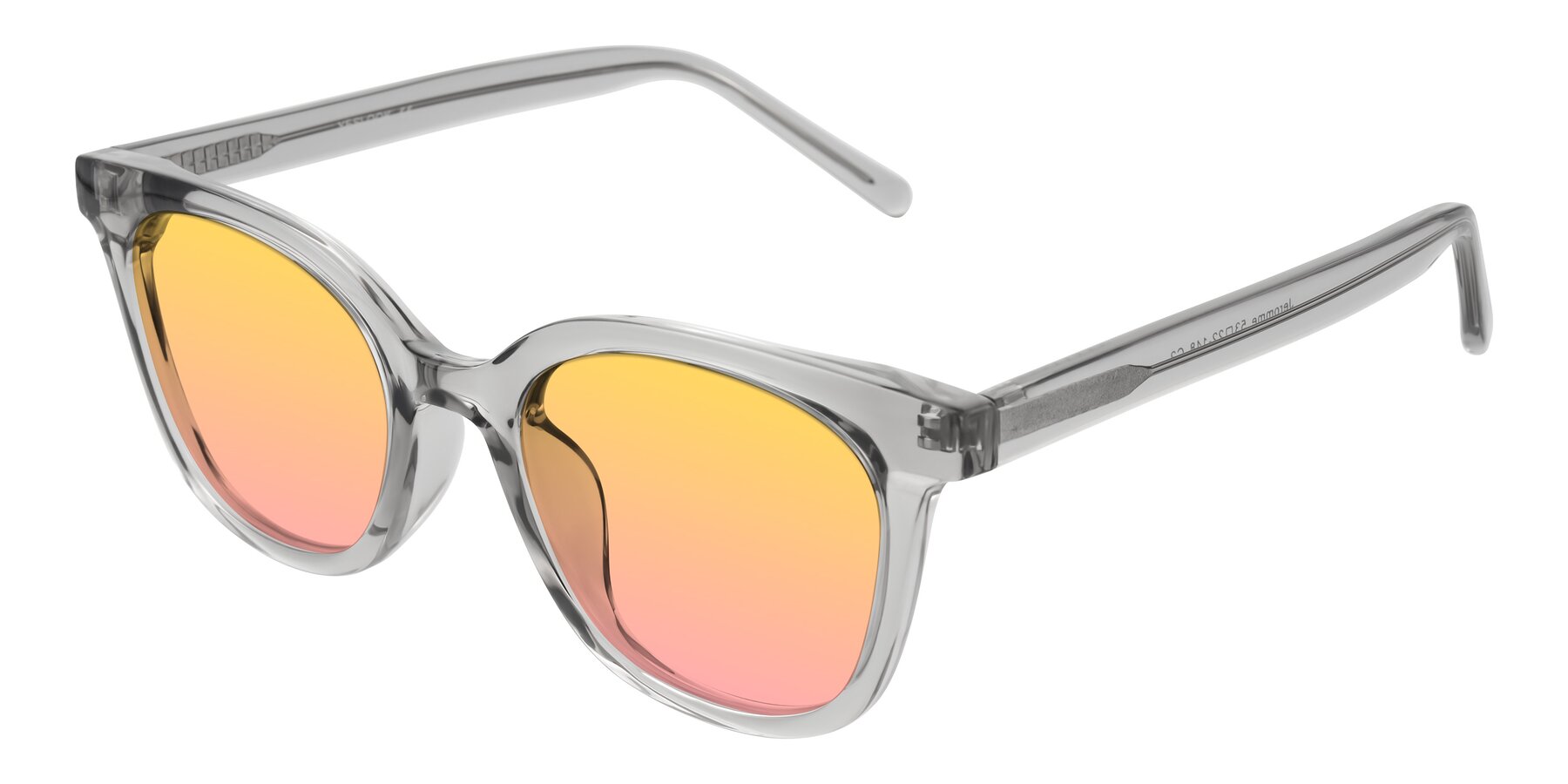 Angle of Jeromme in Transparent Gray with Yellow / Pink Gradient Lenses