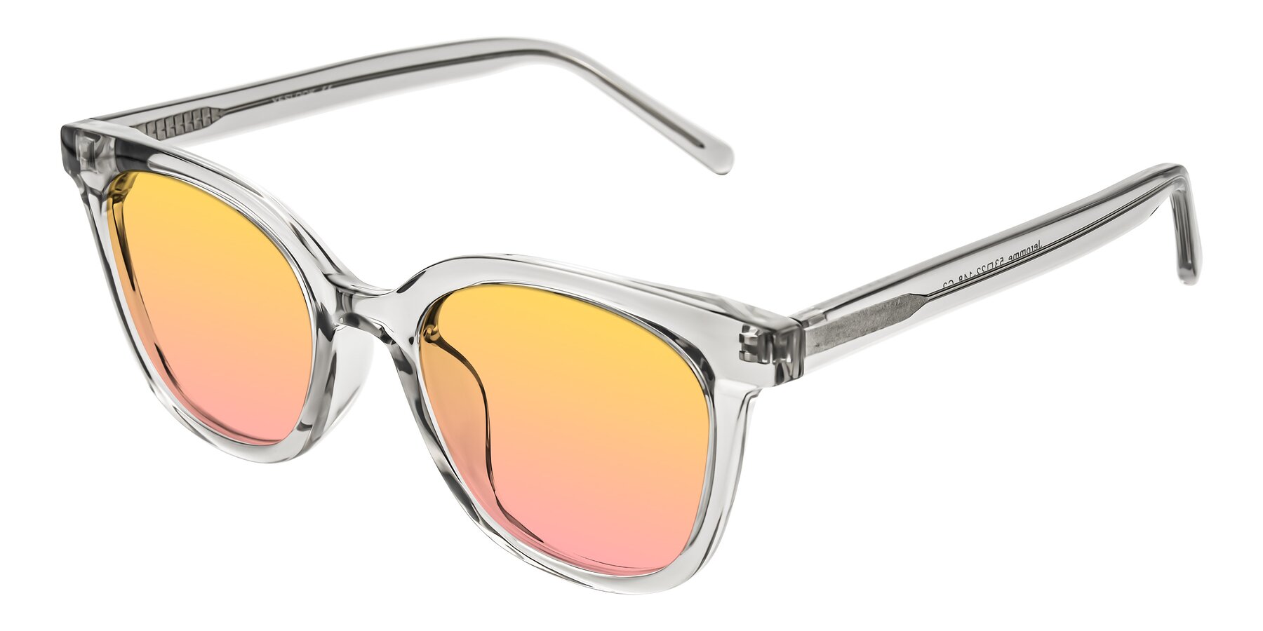 Angle of Jeromme in Transparent Gray with Yellow / Pink Gradient Lenses