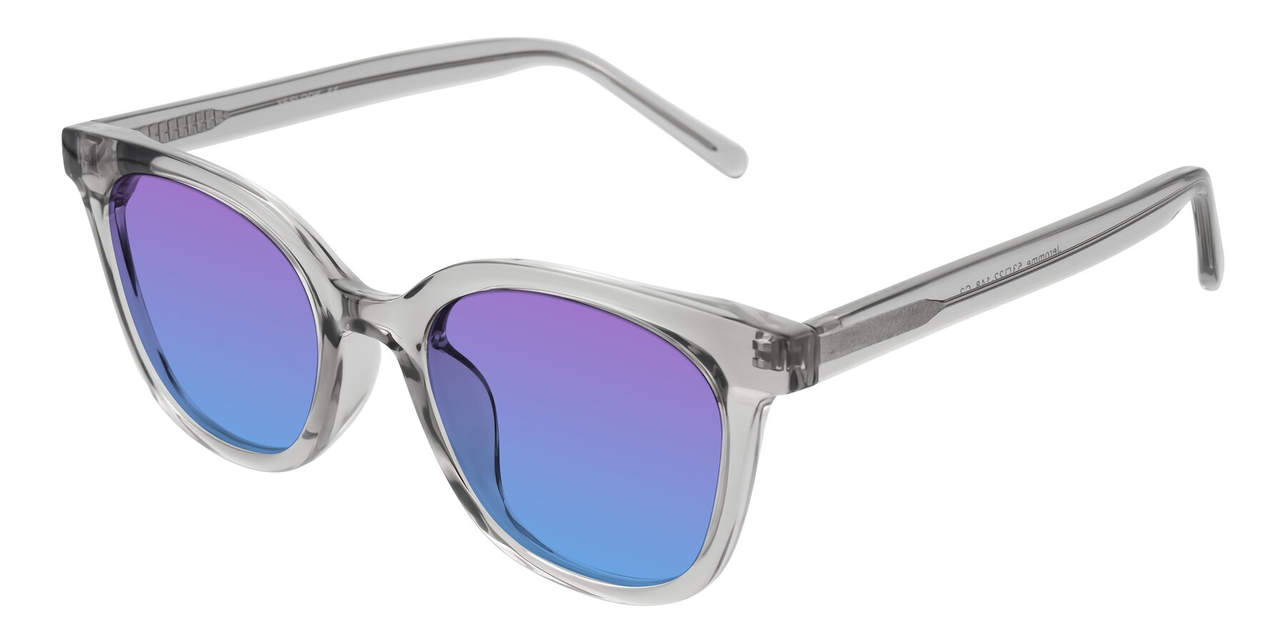 Angle of Jeromme in Transparent Gray with Purple / Blue Gradient Lenses