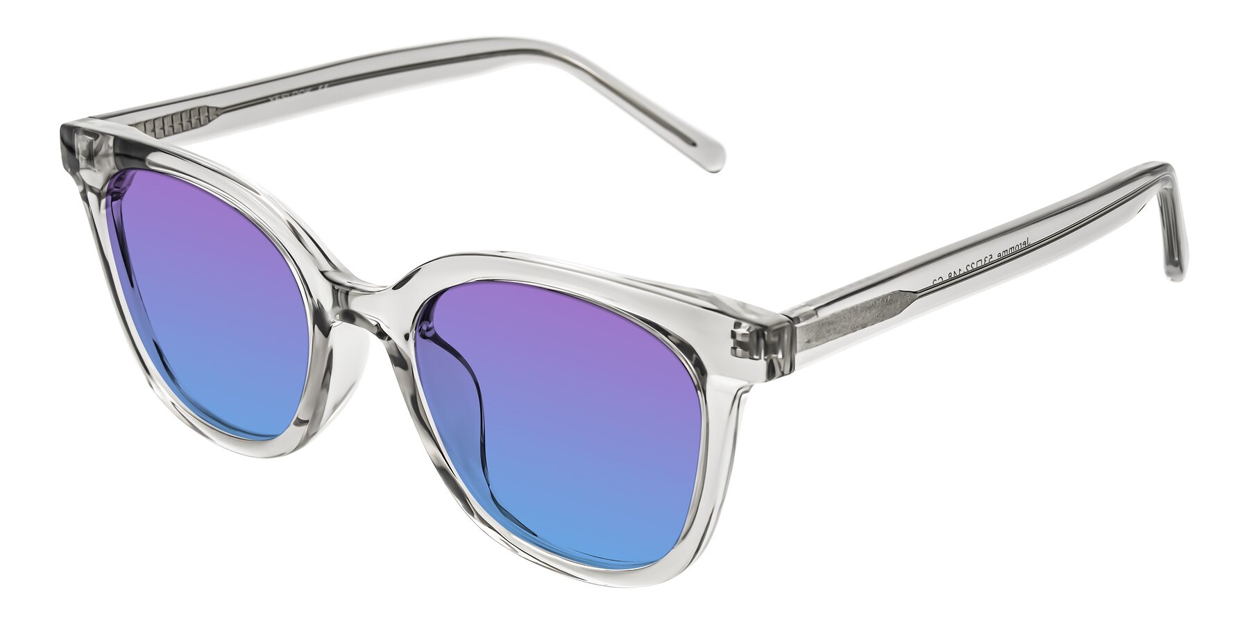 Angle of Jeromme in Transparent Gray with Purple / Blue Gradient Lenses