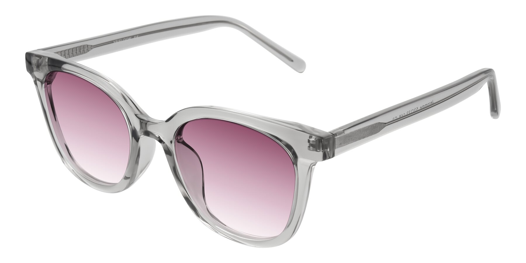 Angle of Jeromme in Transparent Gray with Wine Gradient Lenses