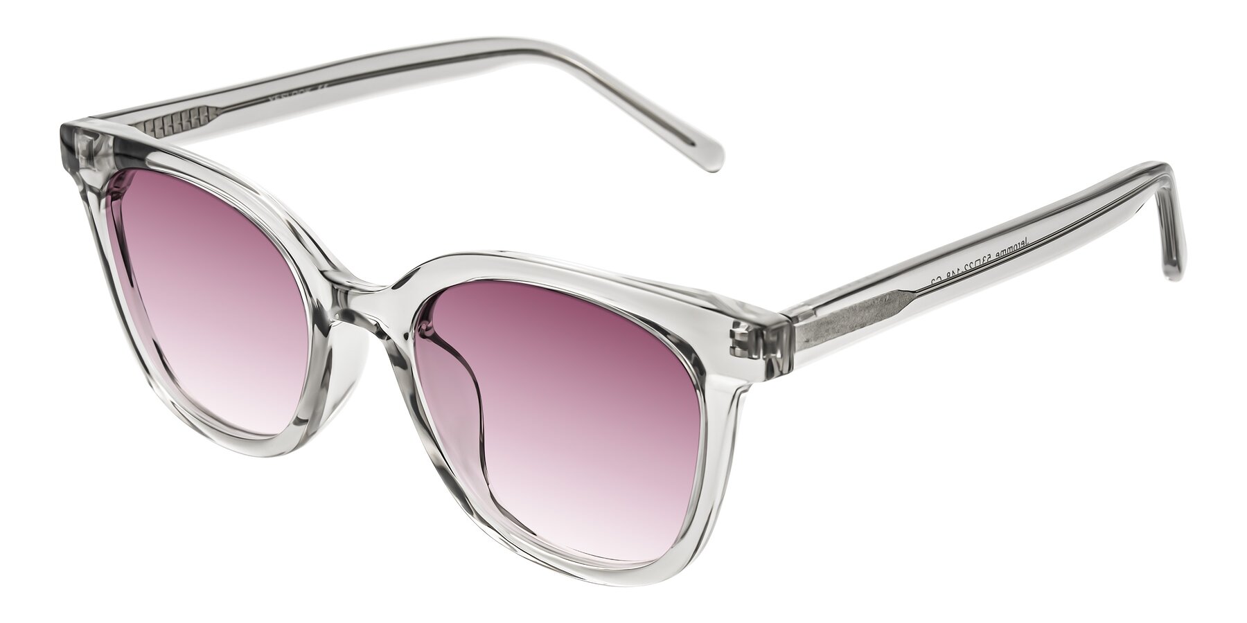 Angle of Jeromme in Transparent Gray with Wine Gradient Lenses