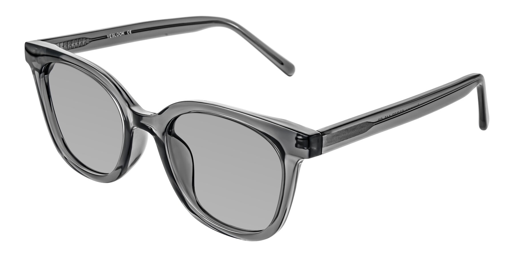Angle of Jeromme in Translucent Gray with Light Gray Tinted Lenses