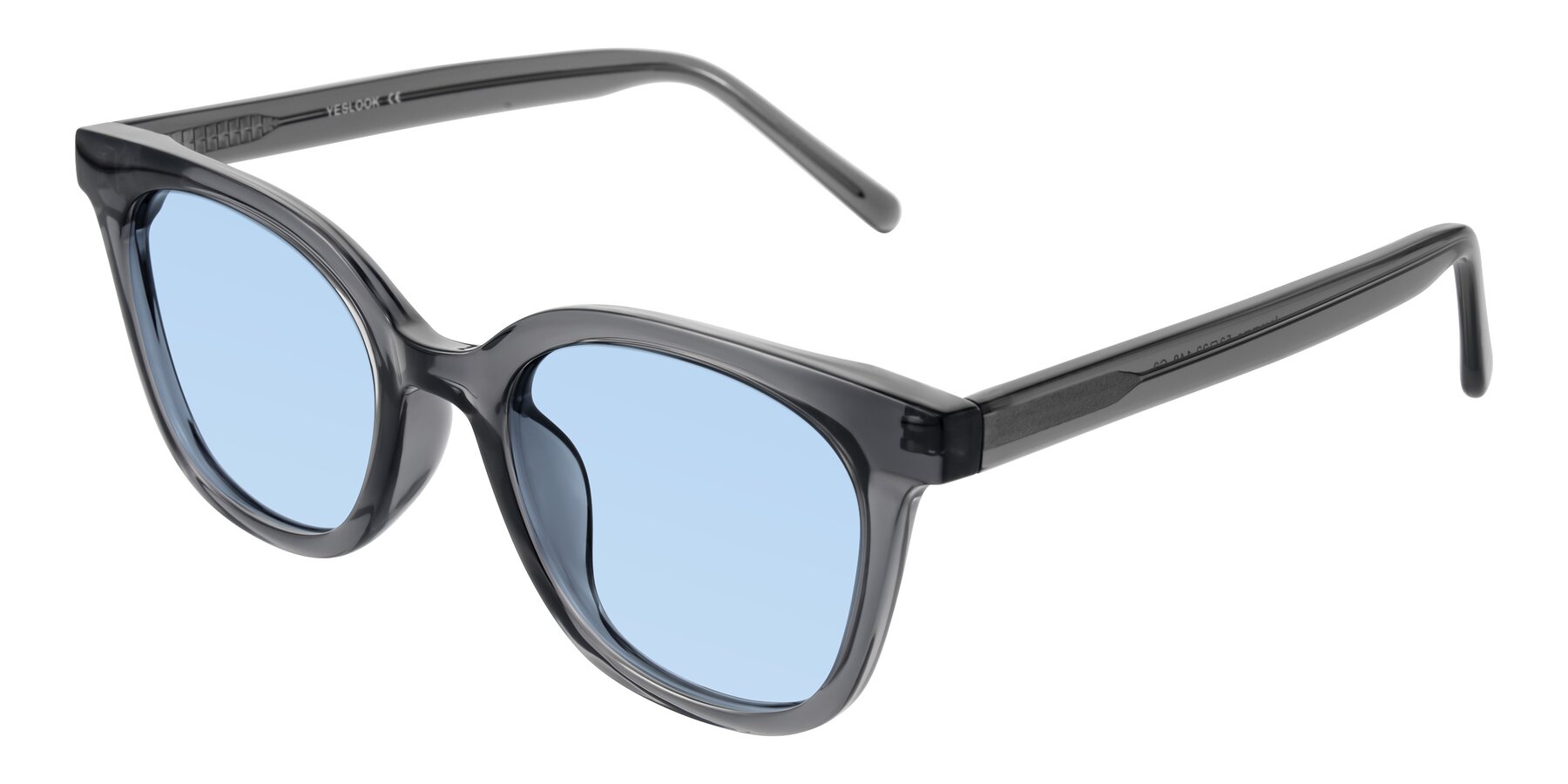 Angle of Jeromme in Translucent Gray with Light Blue Tinted Lenses