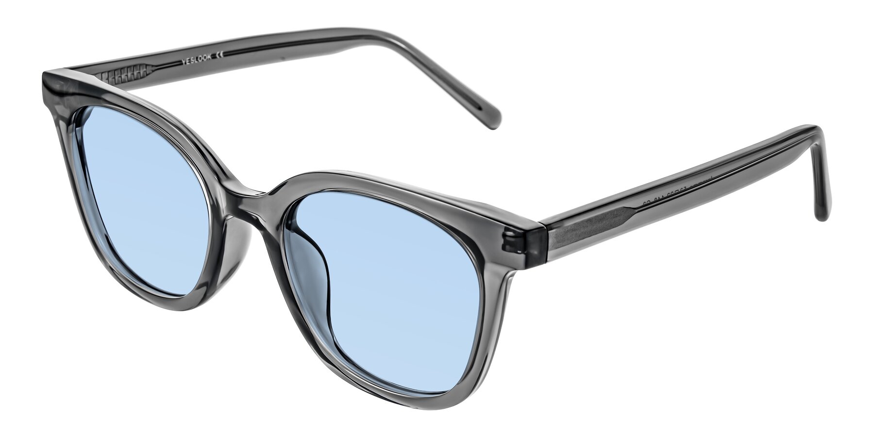Angle of Jeromme in Translucent Gray with Light Blue Tinted Lenses