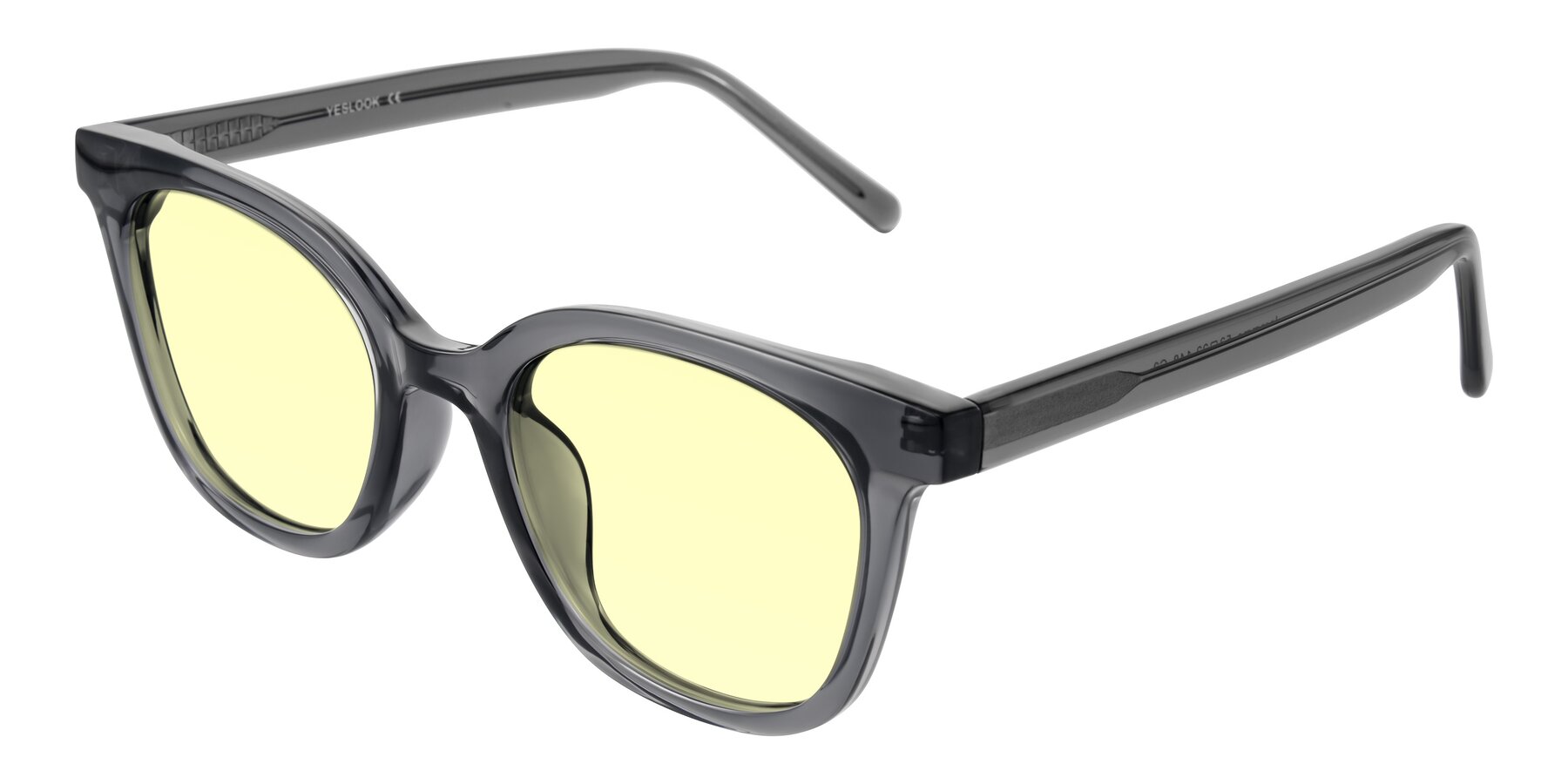 Angle of Jeromme in Translucent Gray with Light Yellow Tinted Lenses