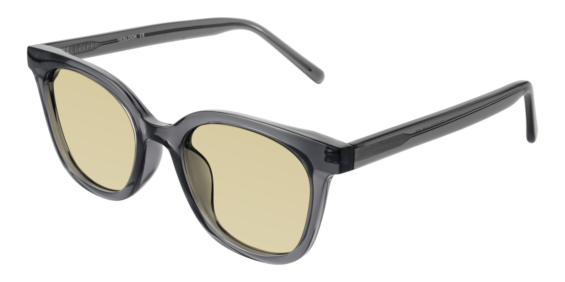 Angle of Jeromme in Translucent Gray with Light Champagne Tinted Lenses