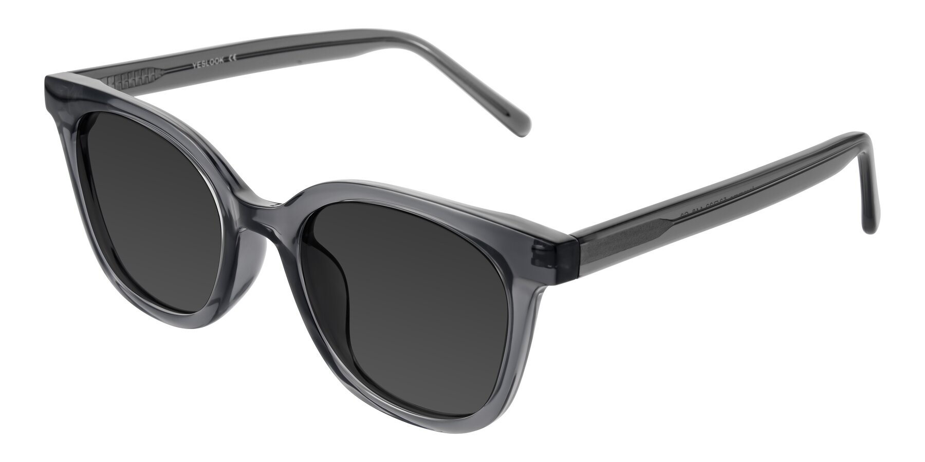 Angle of Jeromme in Translucent Gray with Gray Tinted Lenses