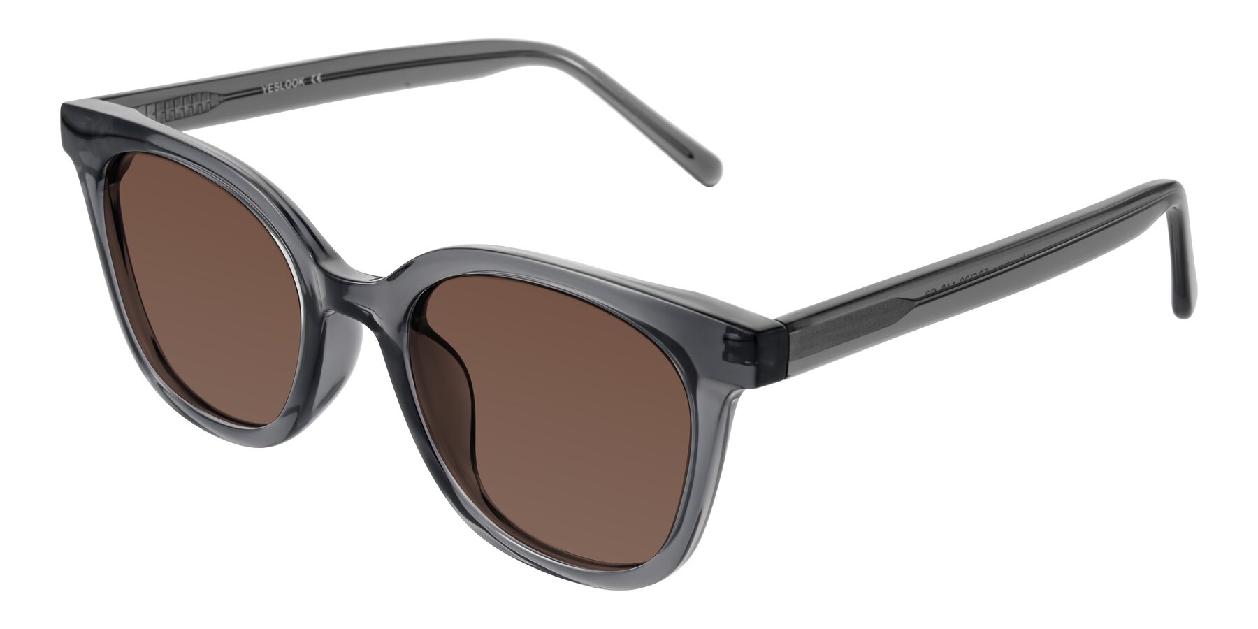Angle of Jeromme in Translucent Gray with Brown Tinted Lenses