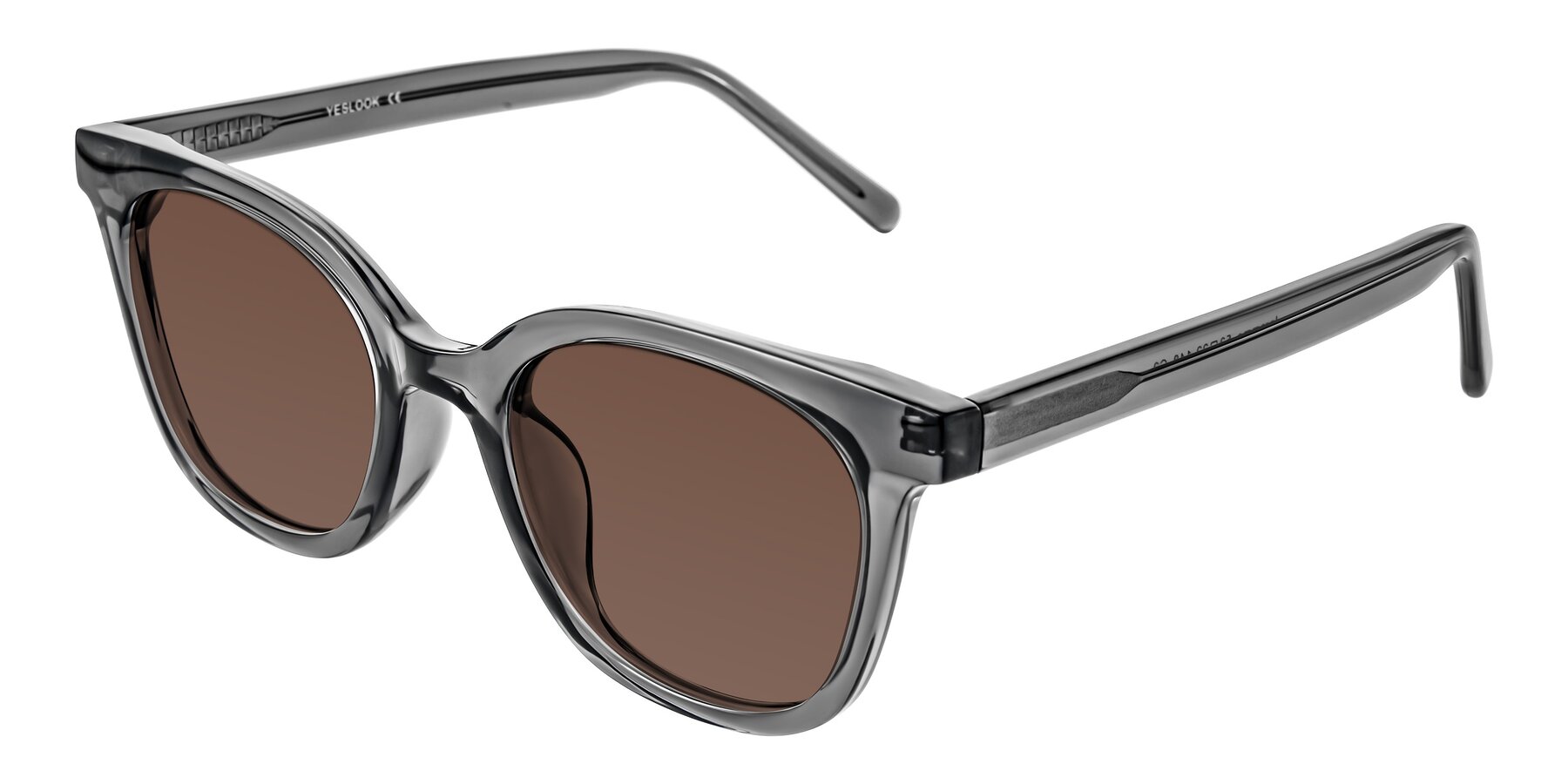 Angle of Jeromme in Translucent Gray with Brown Tinted Lenses