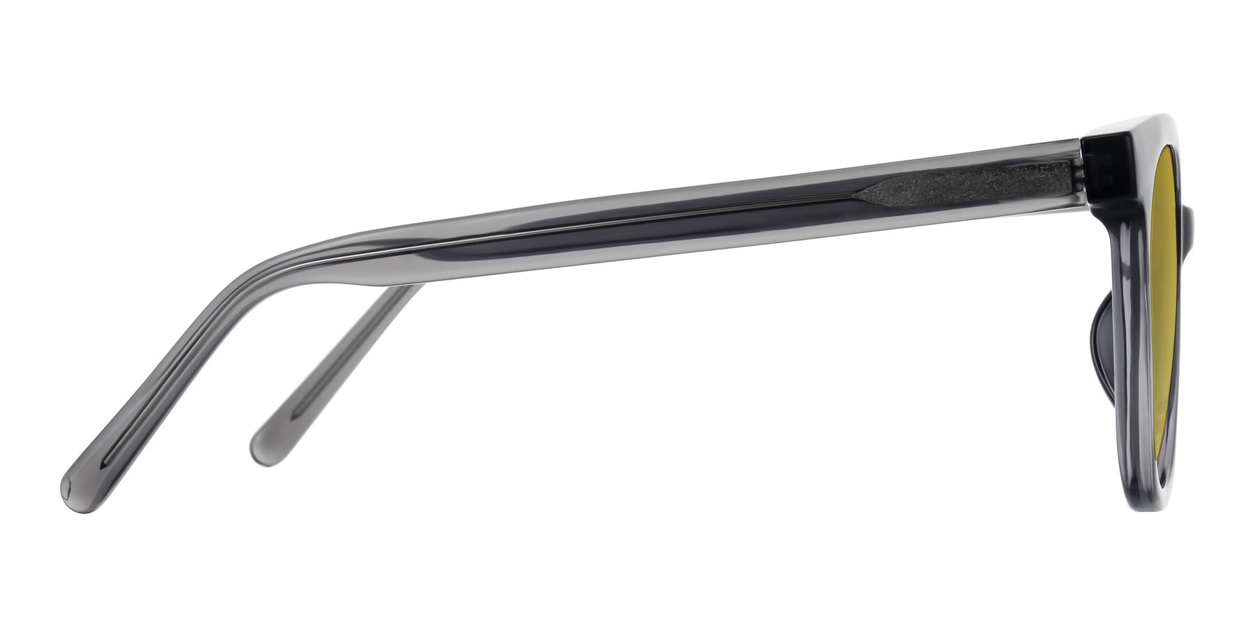 Side of Jeromme in Translucent Gray with Champagne Tinted Lenses
