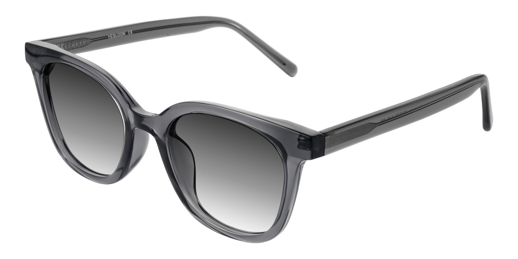 Angle of Jeromme in Translucent Gray with Gray Gradient Lenses