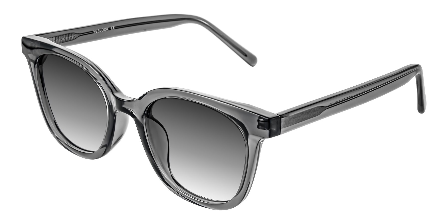Angle of Jeromme in Translucent Gray with Gray Gradient Lenses