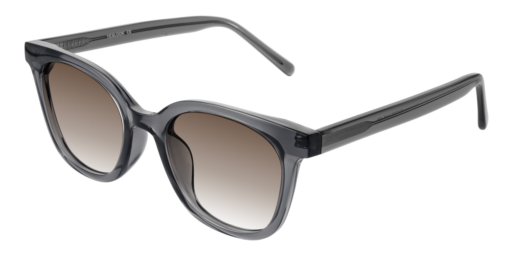 Angle of Jeromme in Translucent Gray with Brown Gradient Lenses