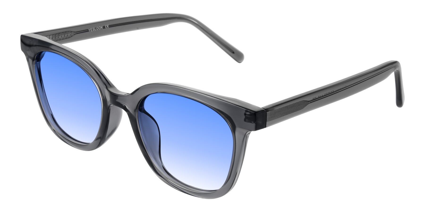 Angle of Jeromme in Translucent Gray with Blue Gradient Lenses