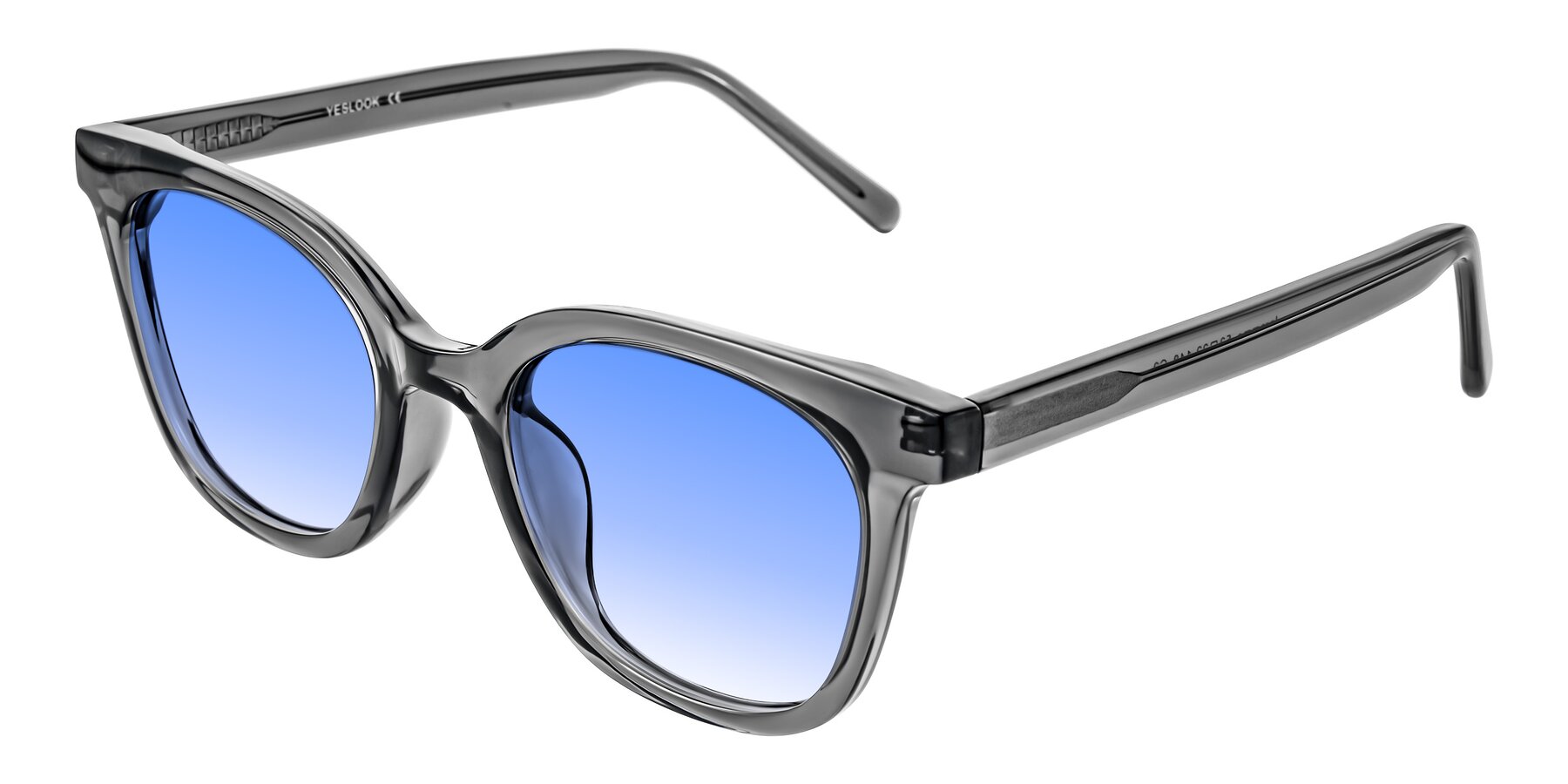Angle of Jeromme in Translucent Gray with Blue Gradient Lenses