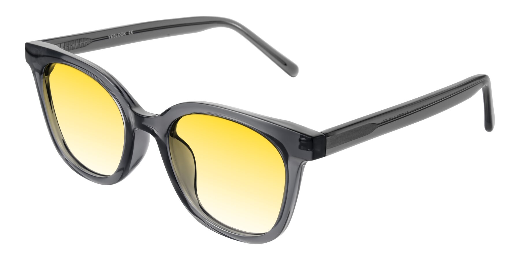 Angle of Jeromme in Translucent Gray with Yellow Gradient Lenses