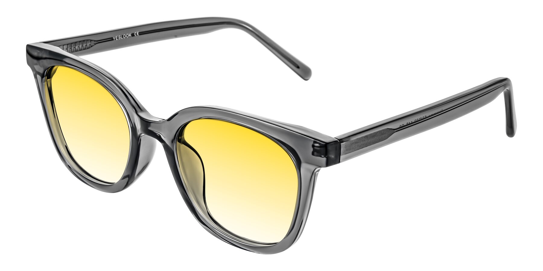 Angle of Jeromme in Translucent Gray with Yellow Gradient Lenses