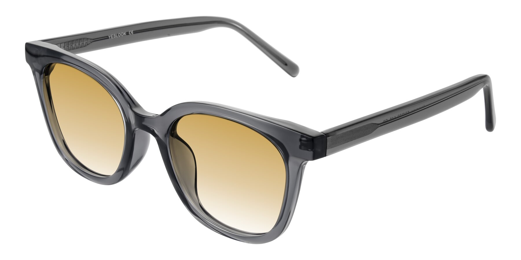 Angle of Jeromme in Translucent Gray with Champagne Gradient Lenses