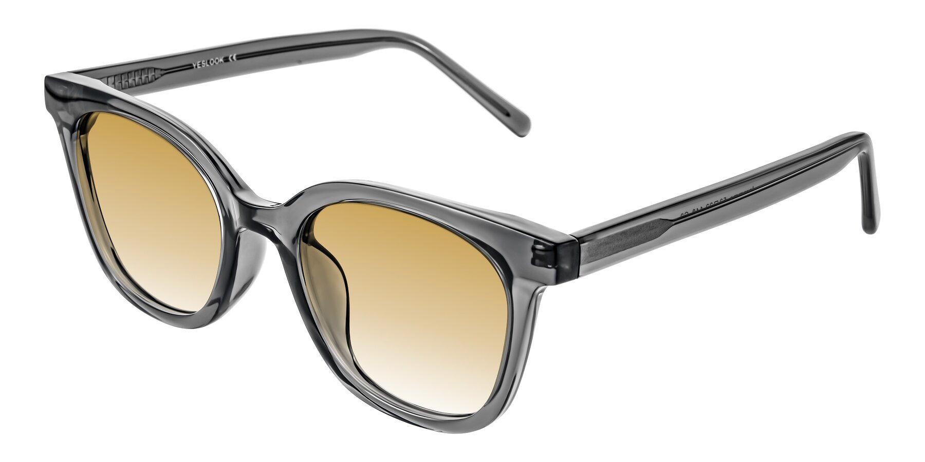 Angle of Jeromme in Translucent Gray with Champagne Gradient Lenses