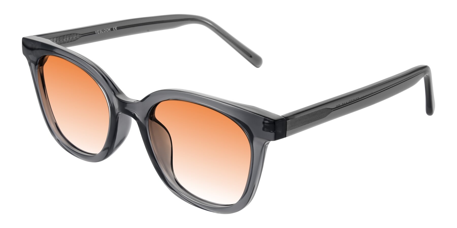 Angle of Jeromme in Translucent Gray with Orange Gradient Lenses