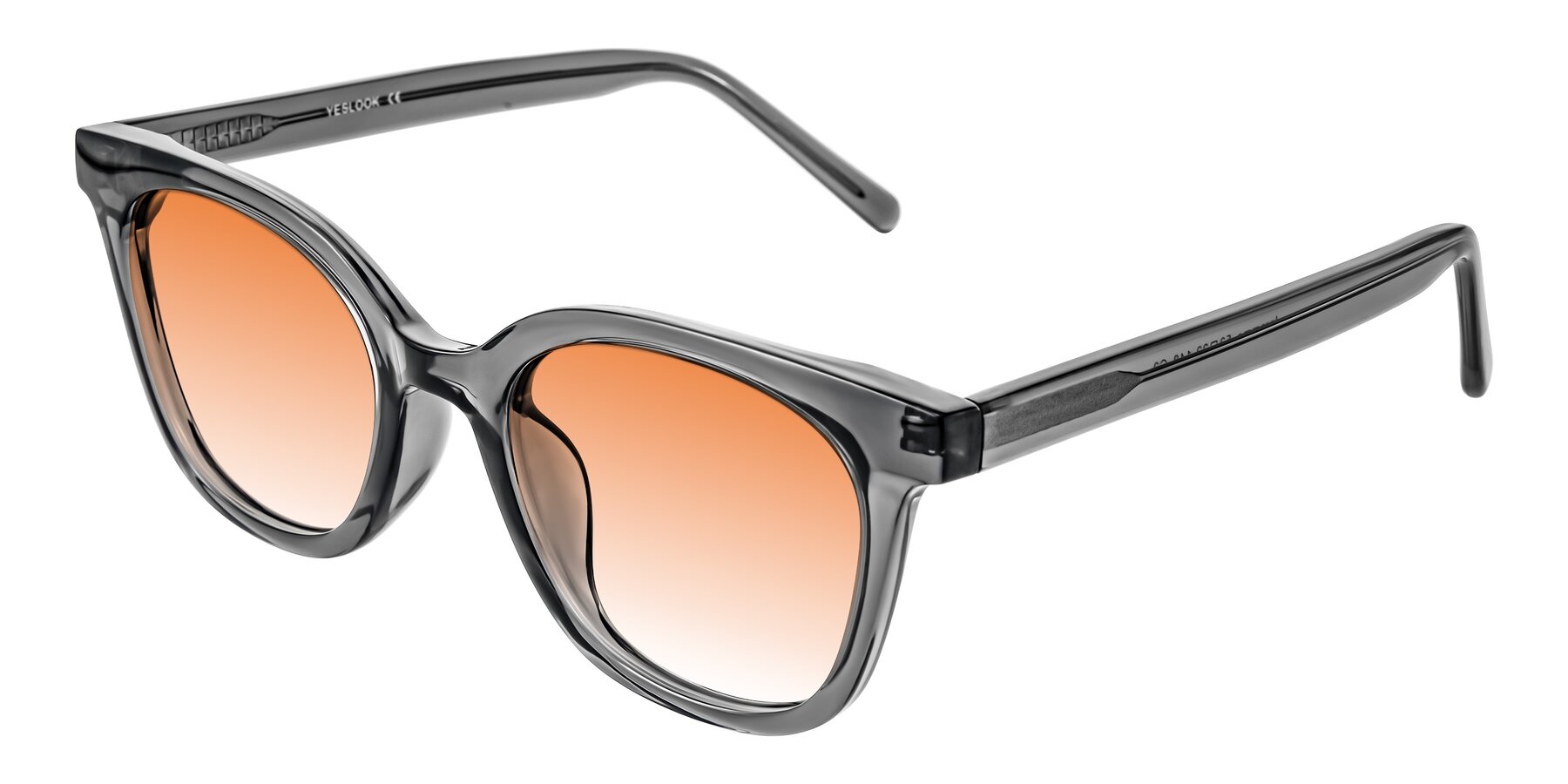 Angle of Jeromme in Translucent Gray with Orange Gradient Lenses