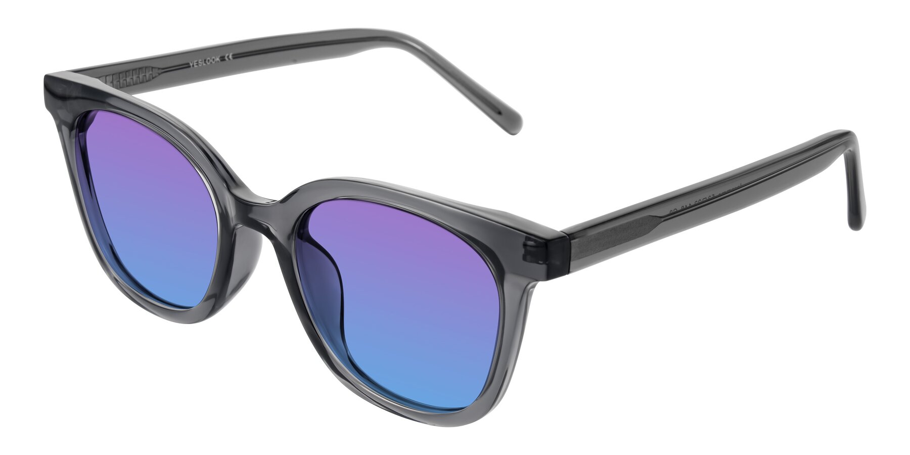 Angle of Jeromme in Translucent Gray with Purple / Blue Gradient Lenses