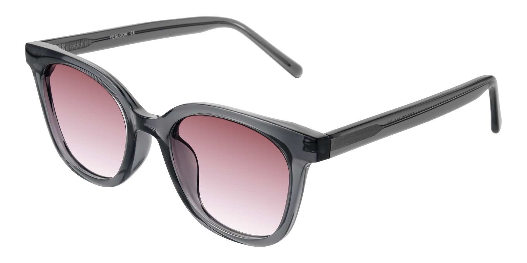 Angle of Jeromme in Translucent Gray with Garnet Gradient Lenses