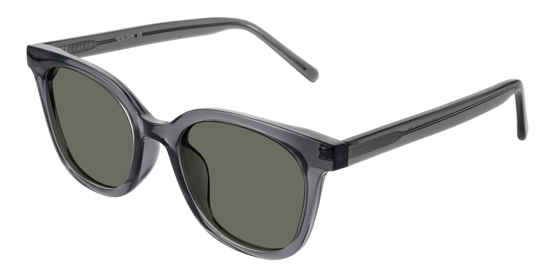 Angle of Jeromme in Translucent Gray with Gray Polarized Lenses