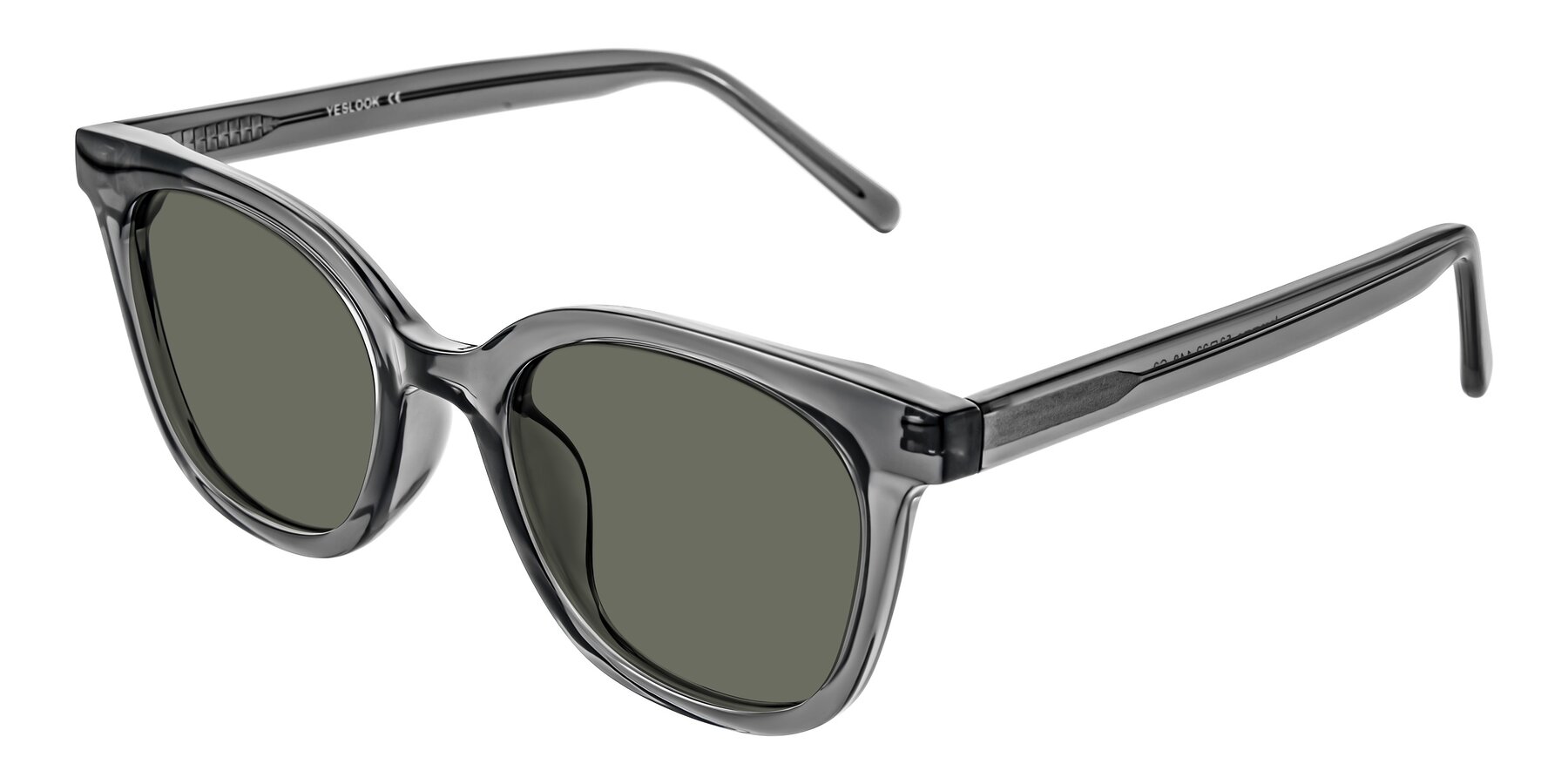 Angle of Jeromme in Translucent Gray with Gray Polarized Lenses