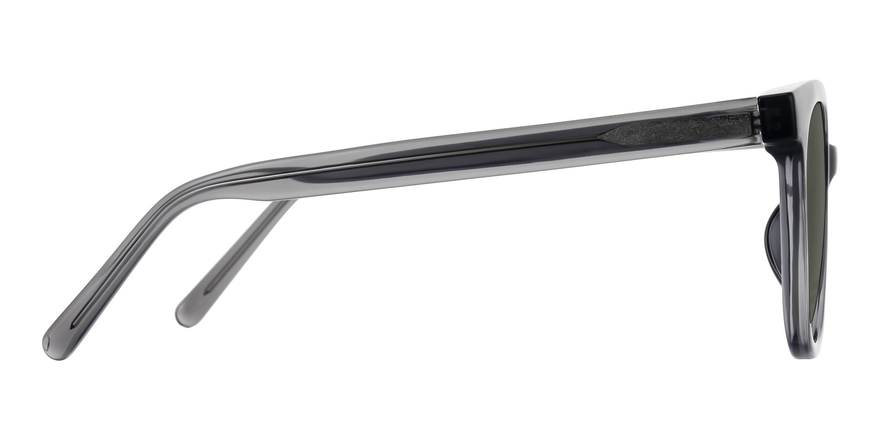 Side of Jeromme in Translucent Gray with Gray Polarized Lenses