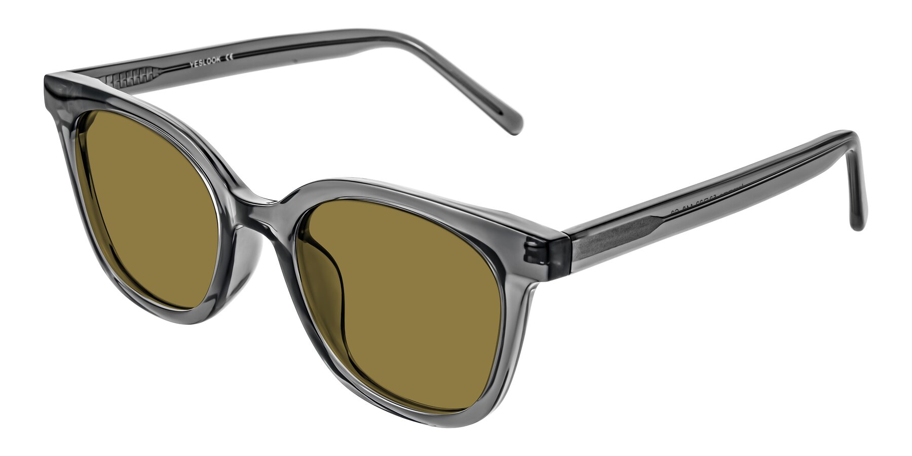 Angle of Jeromme in Translucent Gray with Brown Polarized Lenses