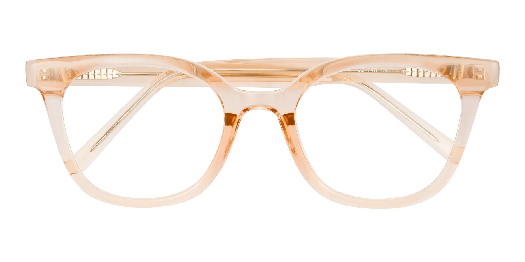 Folded Front of Jeromme in Champagne with Clear Eyeglass Lenses