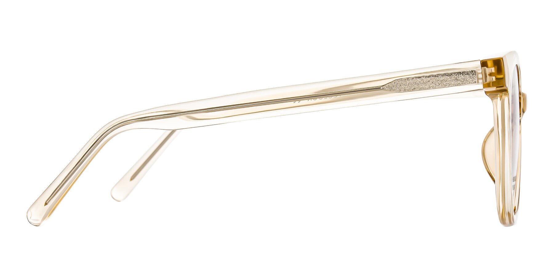 Side of Jeromme in Champagne with Clear Eyeglass Lenses