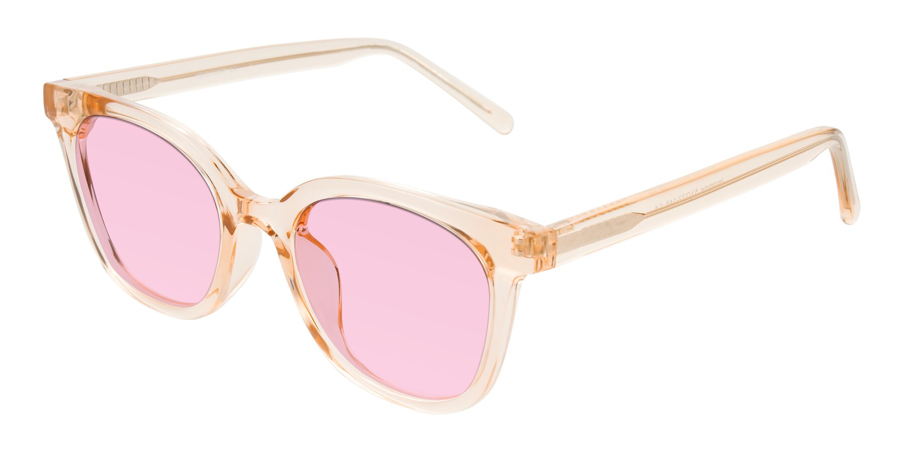 Angle of Jeromme in Champagne with Light Pink Tinted Lenses