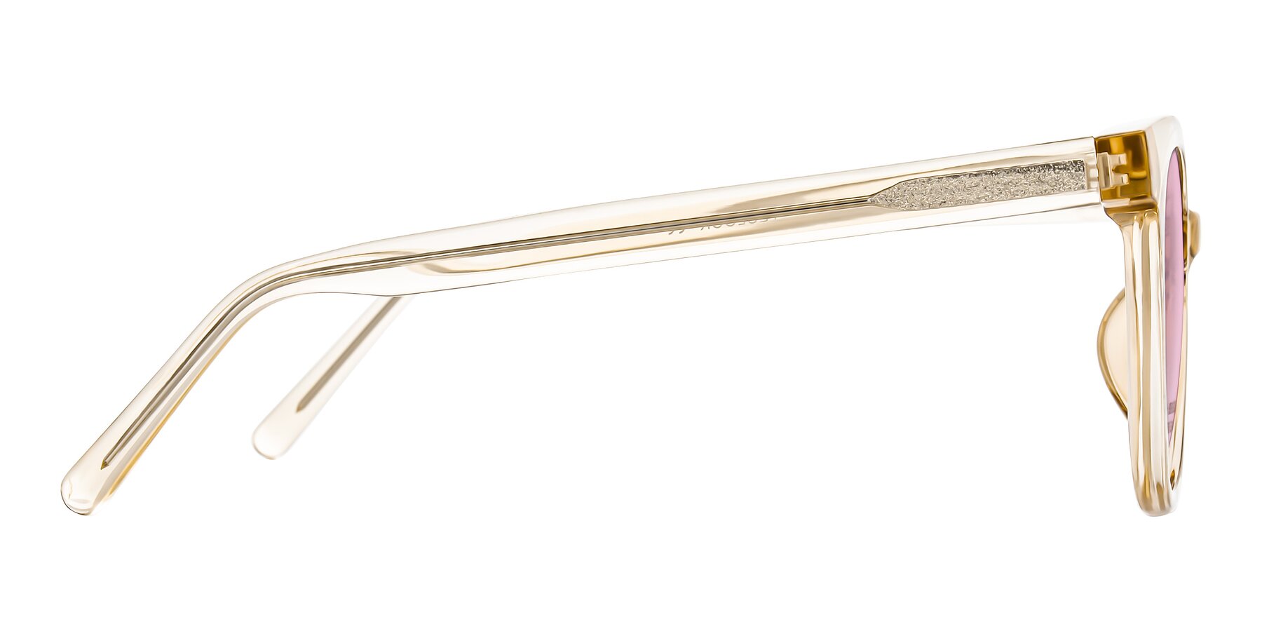 Side of Jeromme in Champagne with Light Pink Tinted Lenses