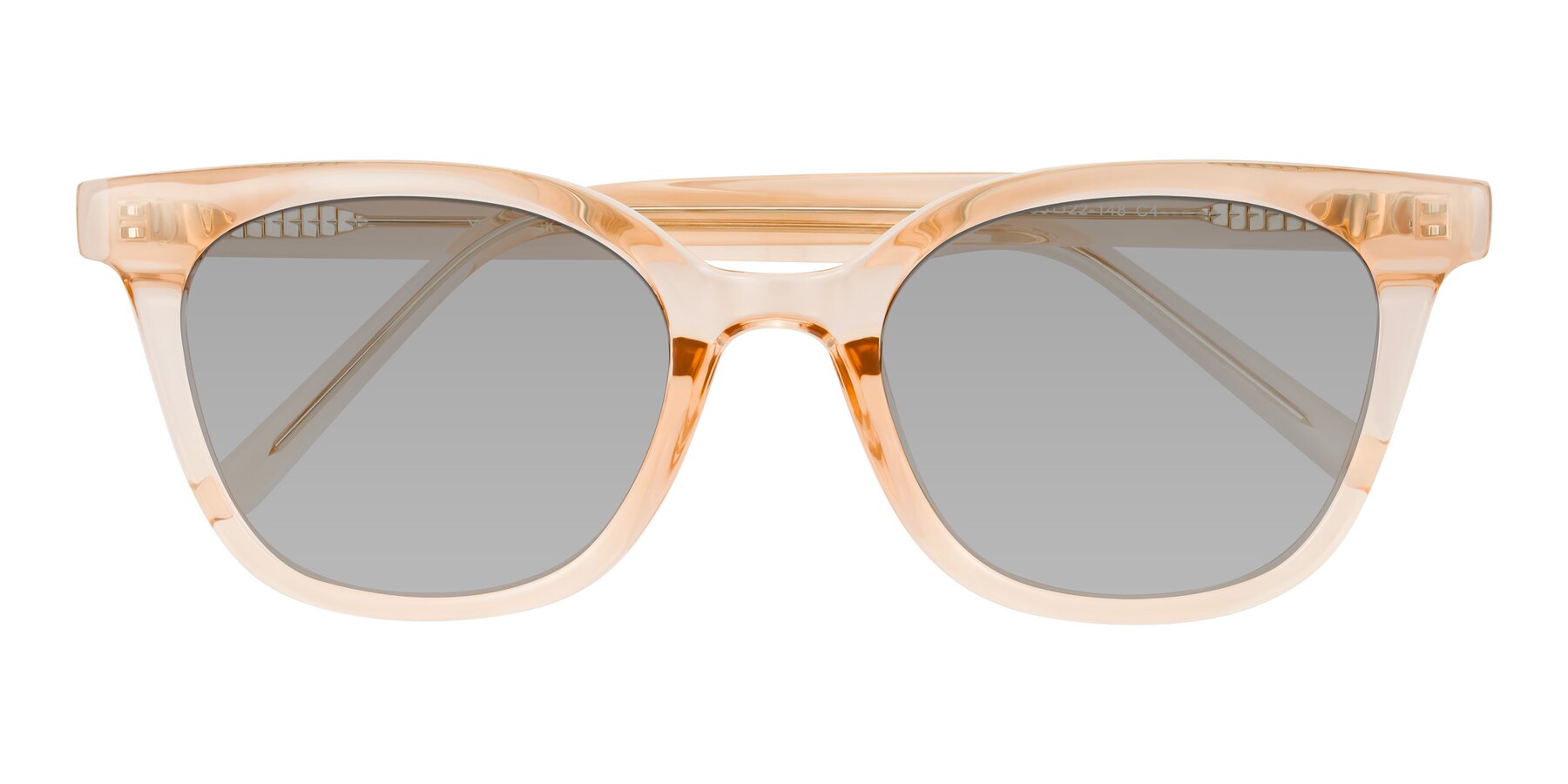 Folded Front of Jeromme in Champagne with Light Gray Tinted Lenses