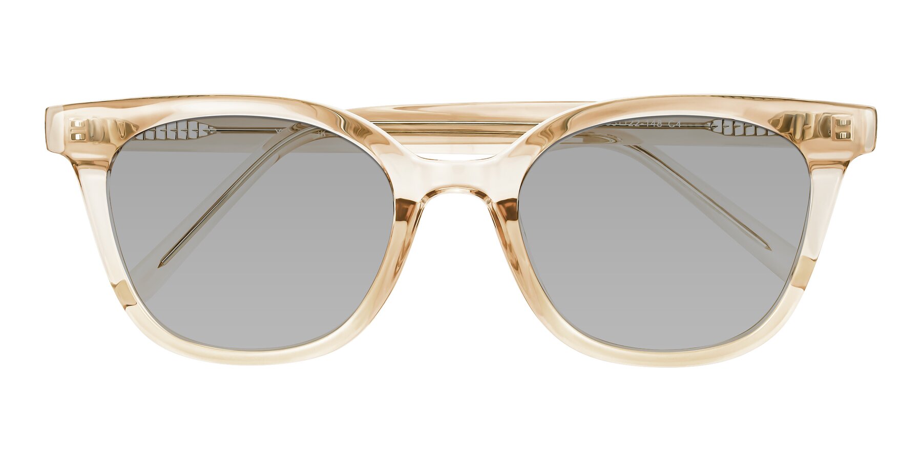 Folded Front of Jeromme in Champagne with Light Gray Tinted Lenses