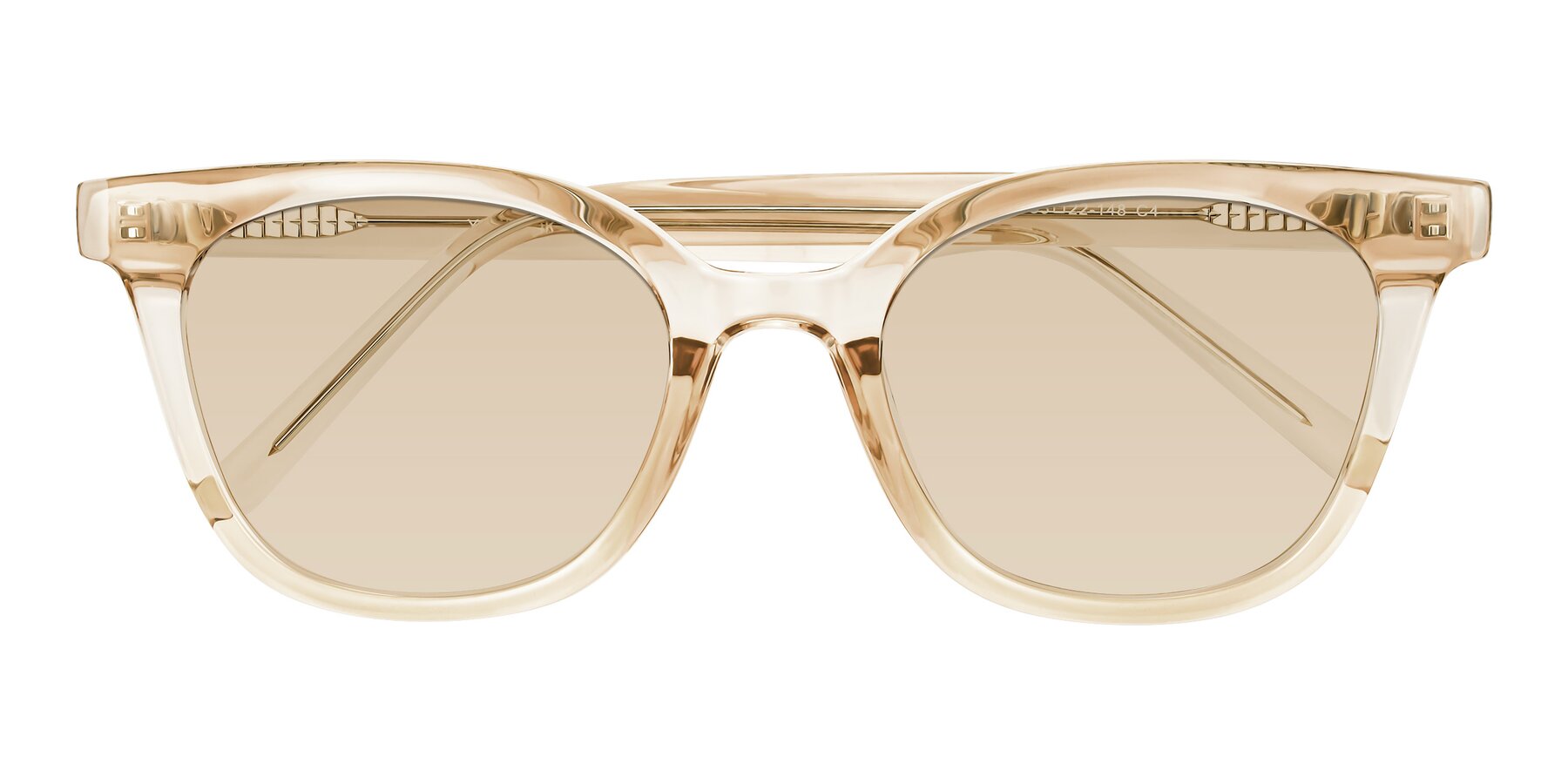Folded Front of Jeromme in Champagne with Light Brown Tinted Lenses