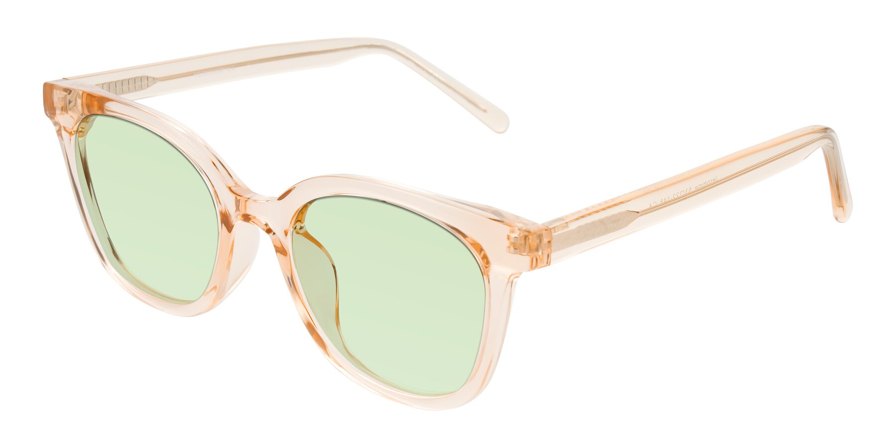 Angle of Jeromme in Champagne with Light Green Tinted Lenses