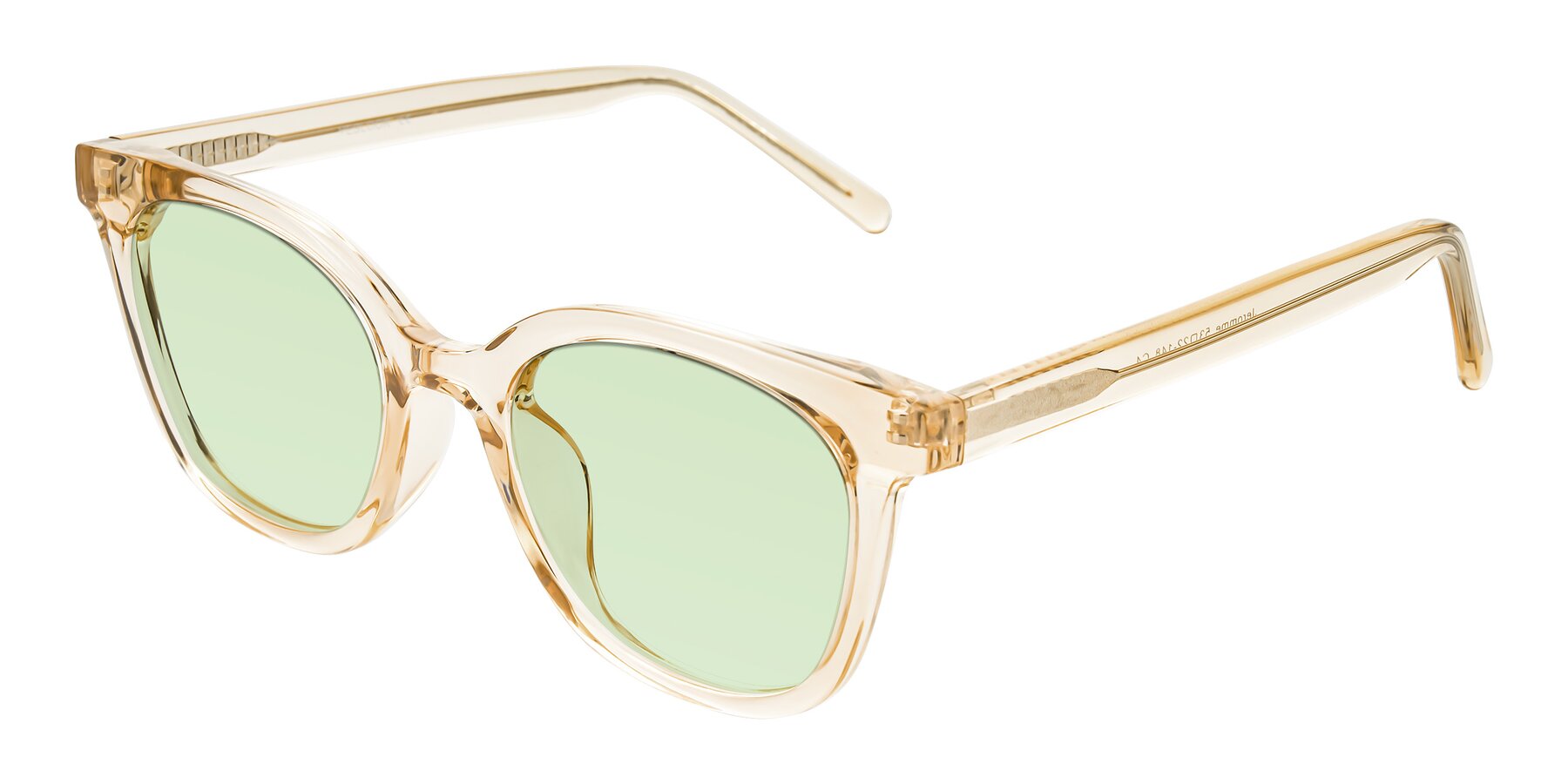 Angle of Jeromme in Champagne with Light Green Tinted Lenses