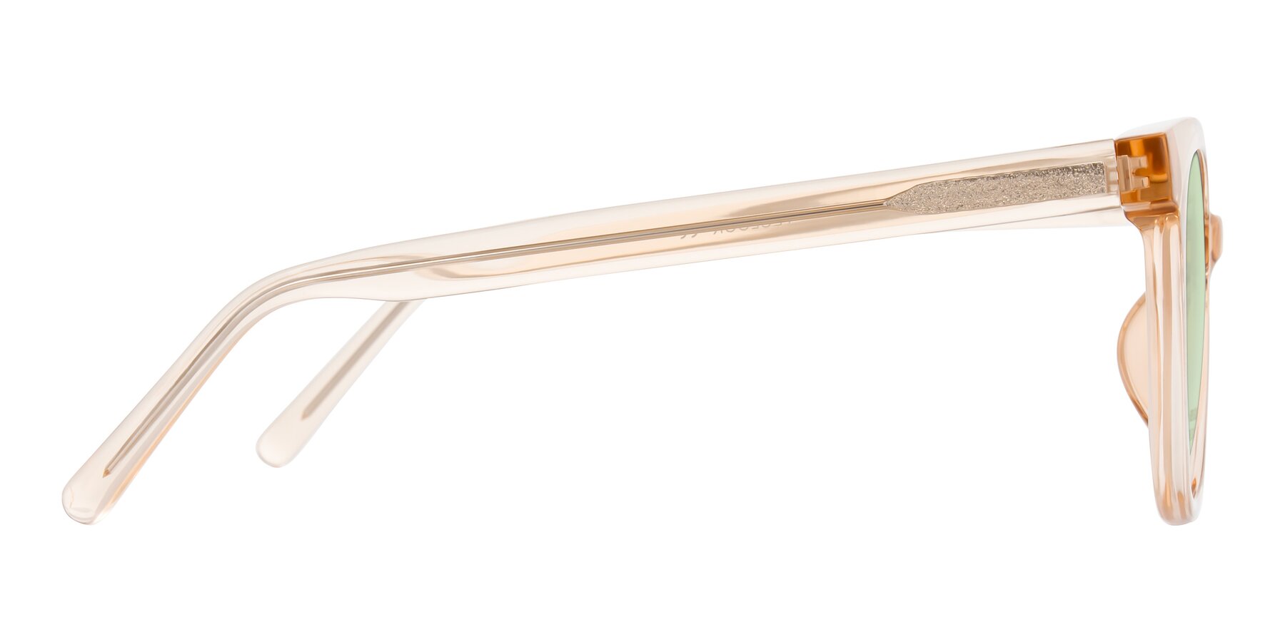 Side of Jeromme in Champagne with Light Green Tinted Lenses