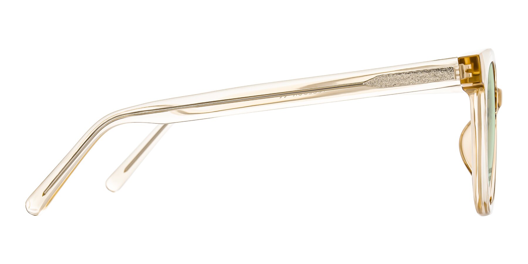 Side of Jeromme in Champagne with Light Green Tinted Lenses