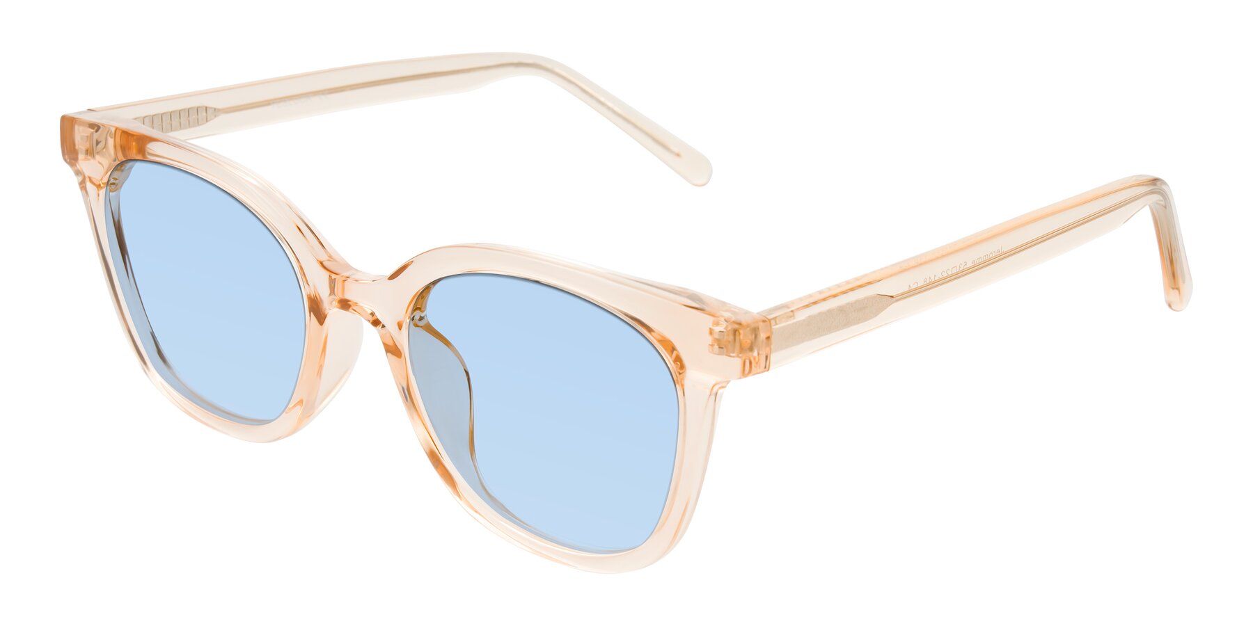 Angle of Jeromme in Champagne with Light Blue Tinted Lenses