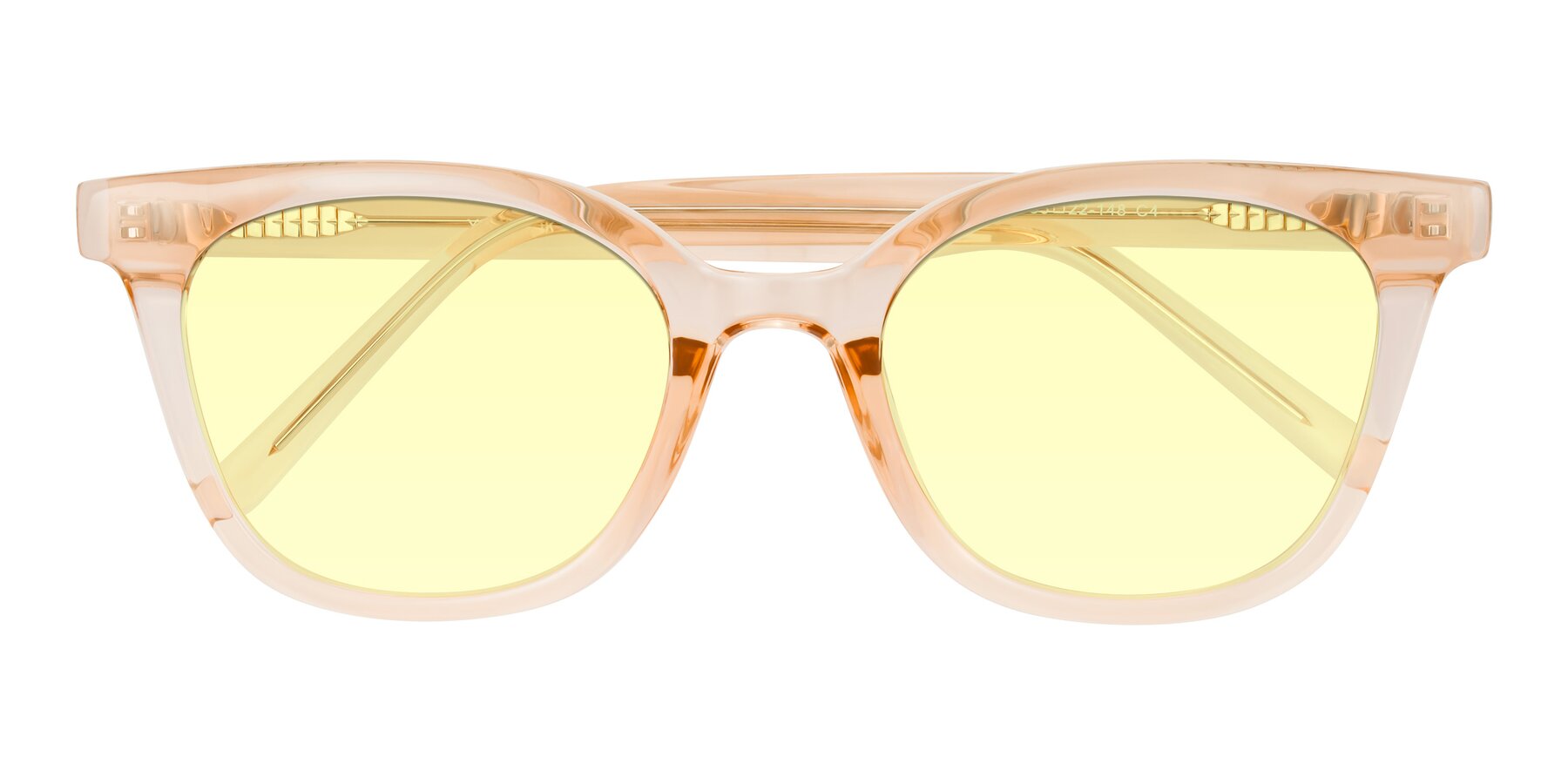 Folded Front of Jeromme in Champagne with Light Yellow Tinted Lenses