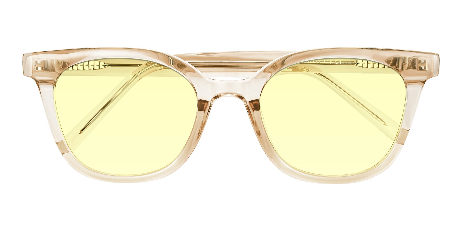 Folded Front of Jeromme in Champagne with Light Yellow Tinted Lenses