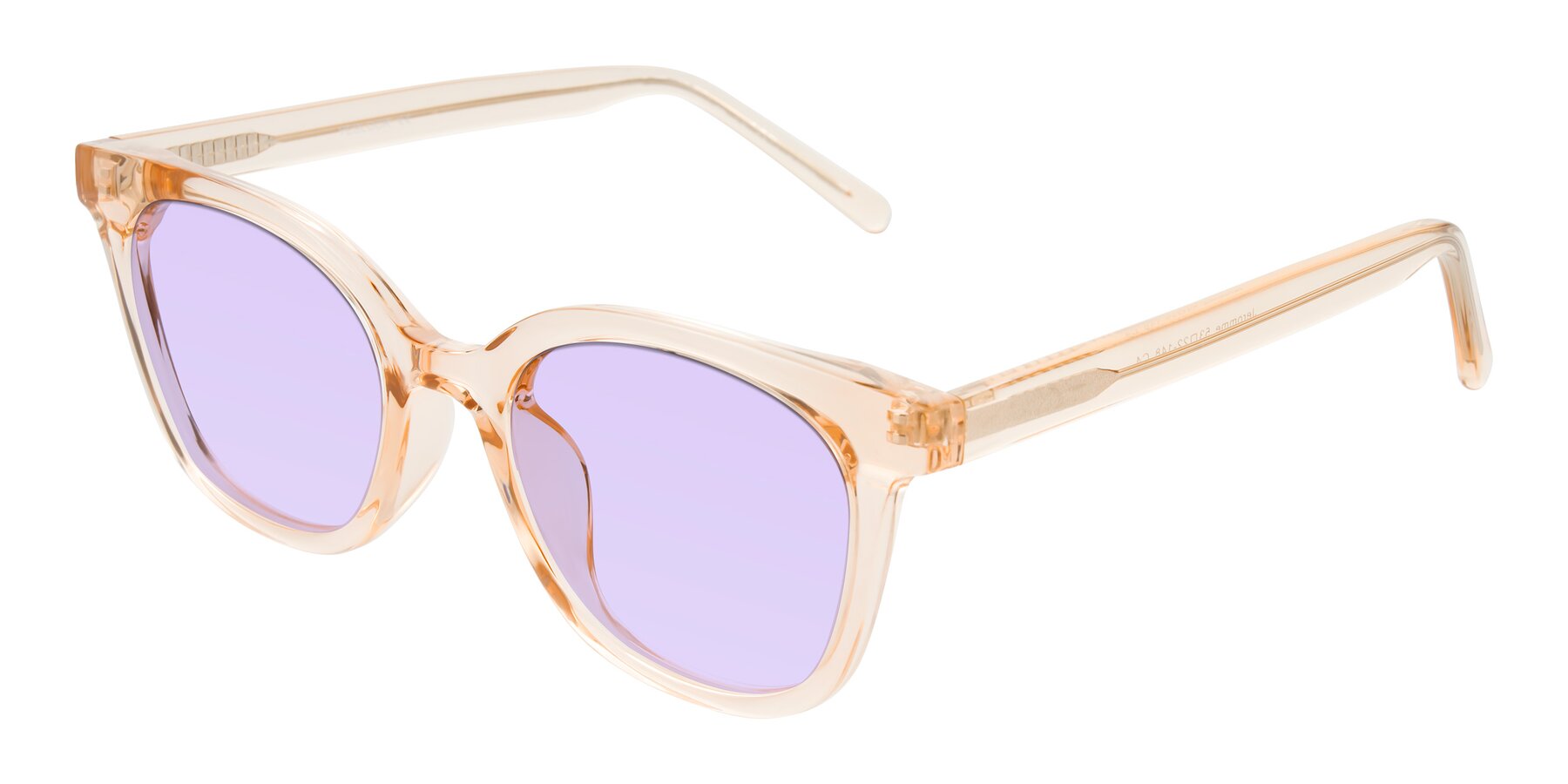Angle of Jeromme in Champagne with Light Purple Tinted Lenses