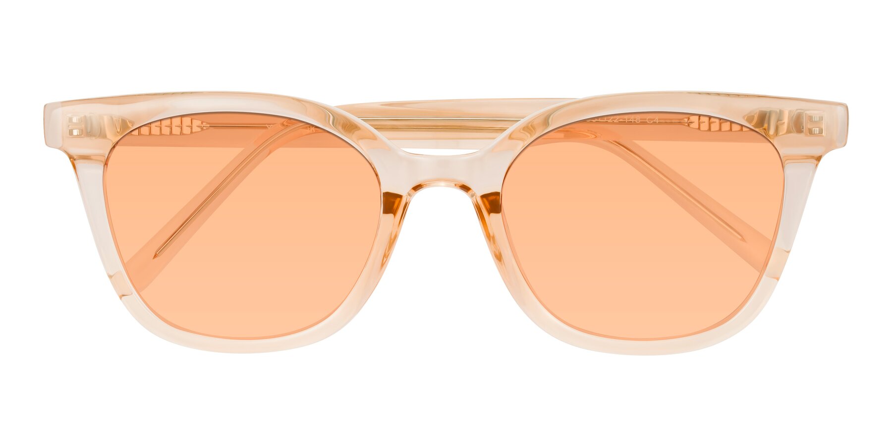 Folded Front of Jeromme in Champagne with Light Orange Tinted Lenses